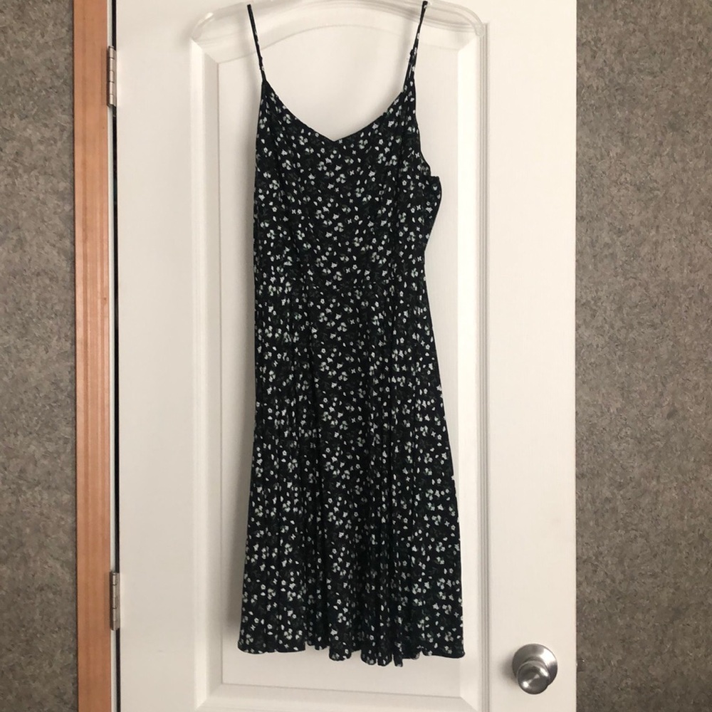 Black floral summer dress
